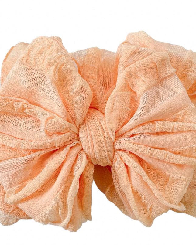 Peach Ruffled Headband