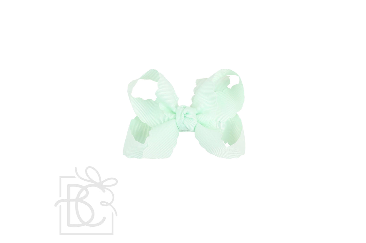 SCALLOPED EDGE BOW: Black / 5.5" Extra Large - 2.25" Ribbon on Alligator Clip