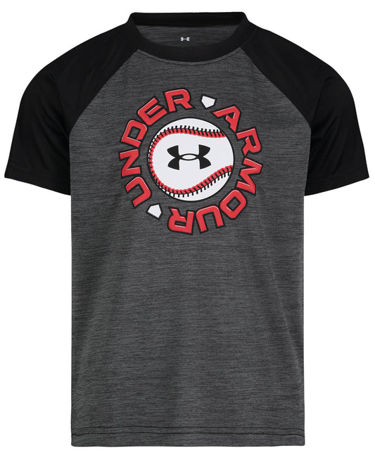 UA Tech Baseball Raglan Tee | Black | 5-7