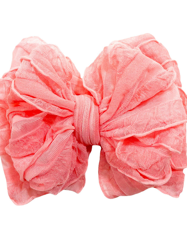 Pink Grapefruit Ruffled Headband