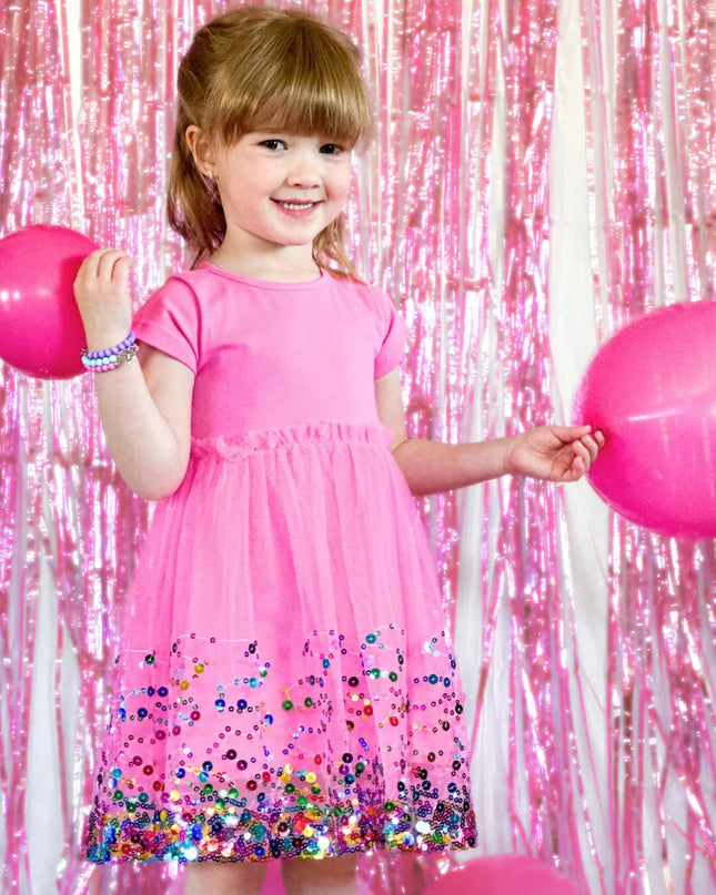 Raspberry Confetti Tutu Dress