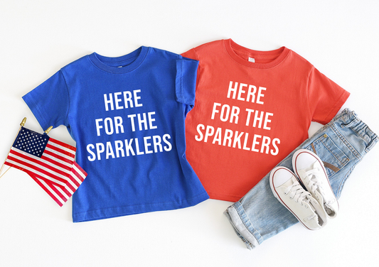 Here For The Sparklers Tee | Blue