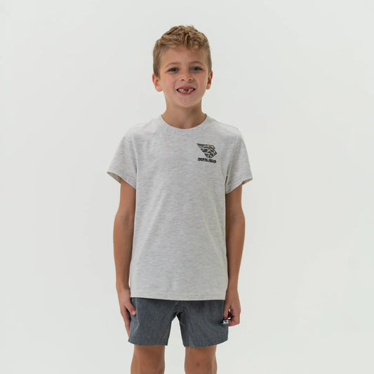 Youth Tee | Flying B | Heather Ash Grey