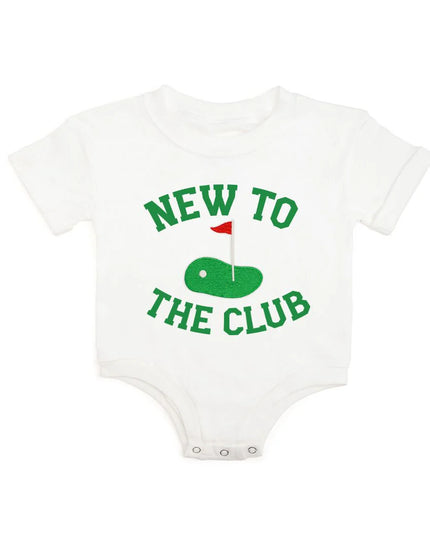 New To The Club Romper | White