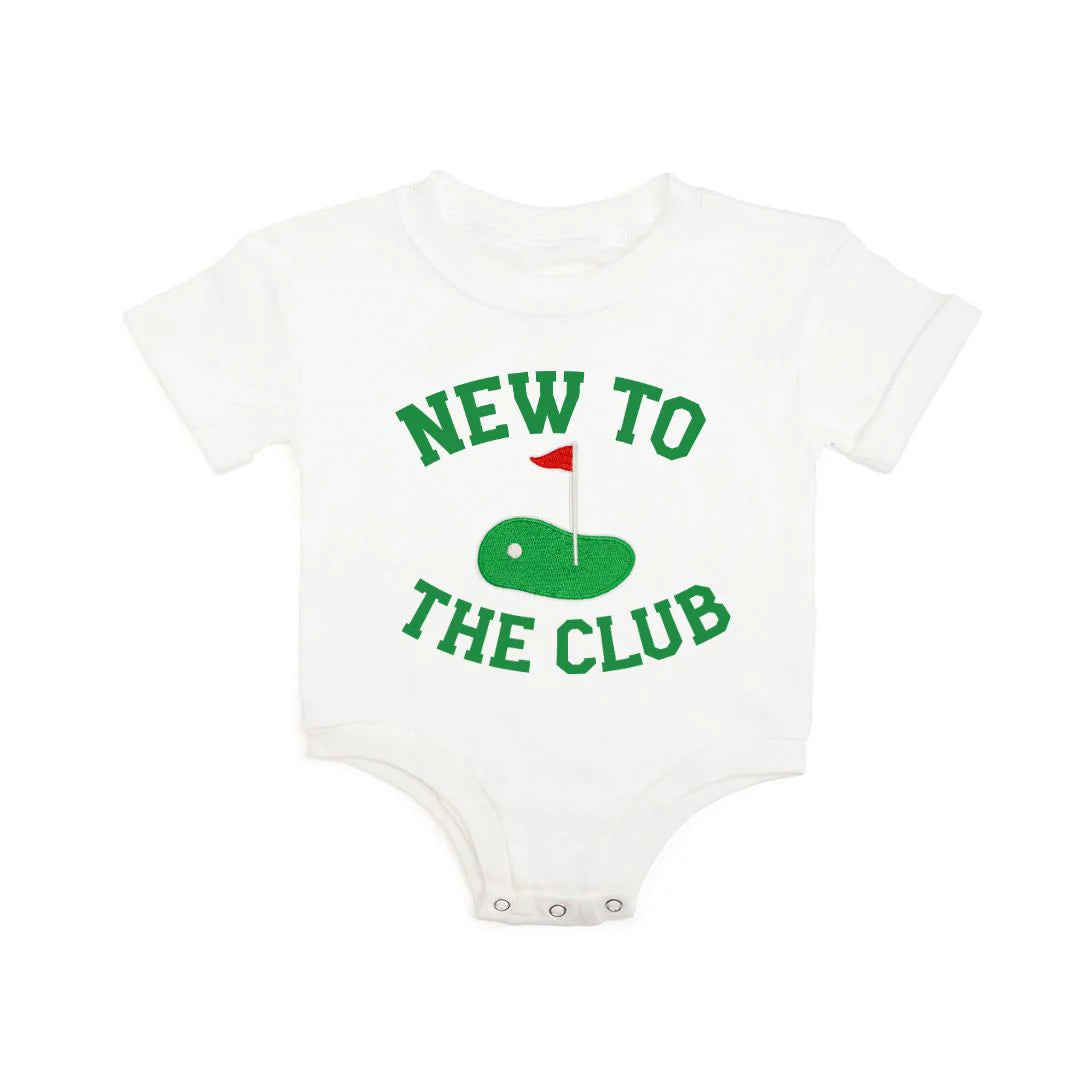 New To The Club Romper | White