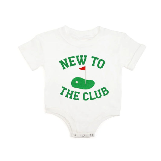 New To The Club Romper | White