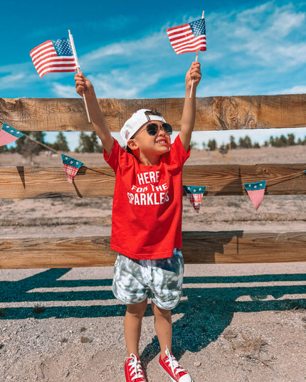 Here For The Sparklers Tee | Red