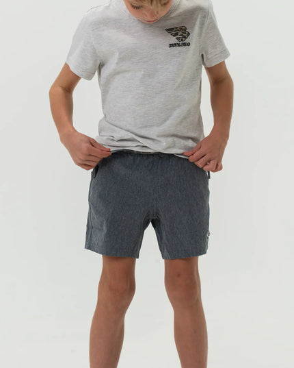 Youth Athletic Shorts | Grizzly Grey | Deer Camo Liner