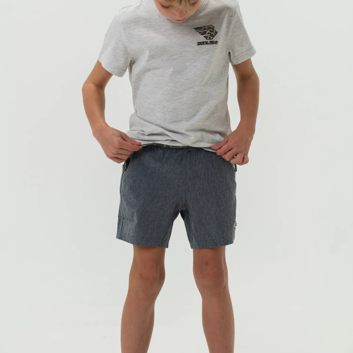 Youth Athletic Shorts | Grizzly Grey | Deer Camo Liner