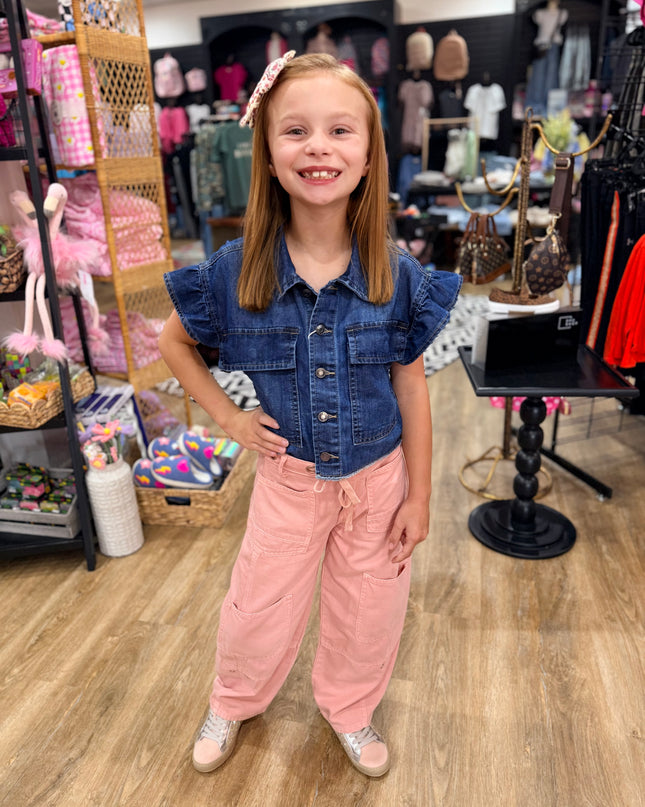 Grommet Waist Patch Barrel | Misty Rose