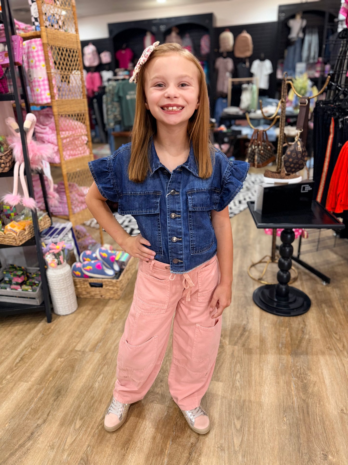 Grommet Waist Patch Barrel | Misty Rose