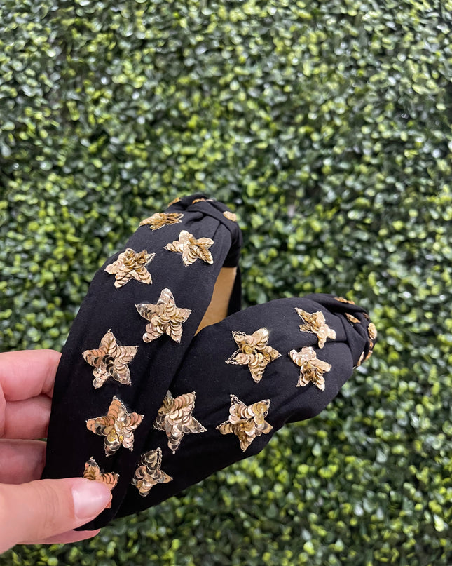 Gold Sequin Star Headband