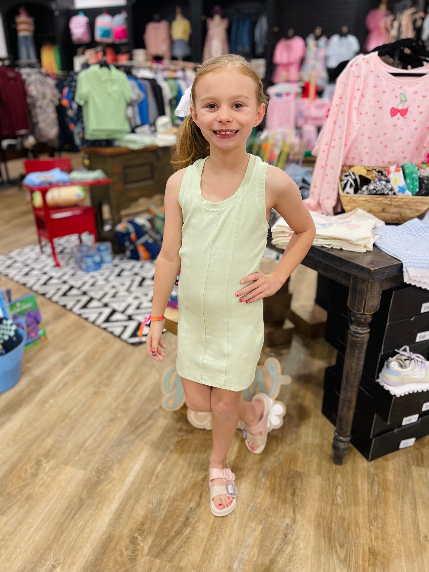 Racer Tank Dress | Mint Fizz