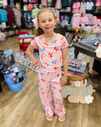 Balloon Pup Pajama Set | Light Pink