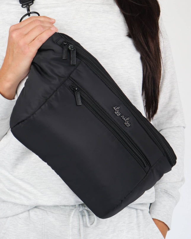 Ritzy Pack  Fanny Pack & Crossbody Diaper Bag: Black