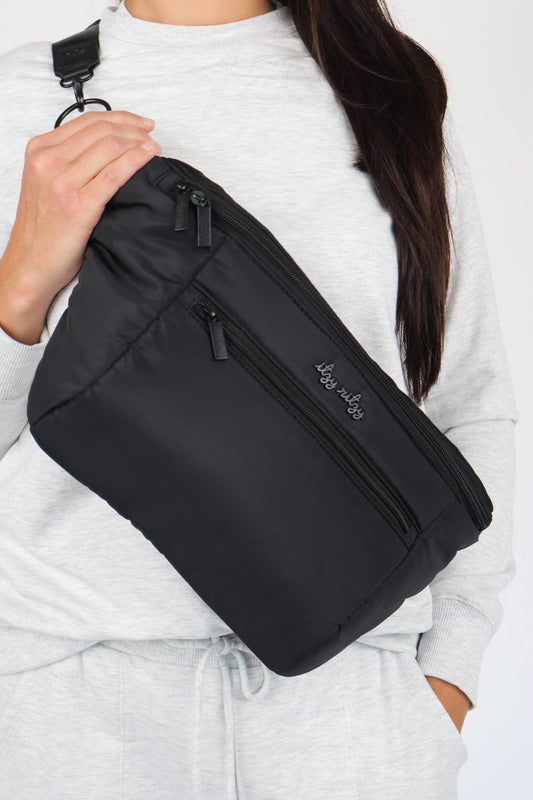 Ritzy Pack  Fanny Pack & Crossbody Diaper Bag: Black