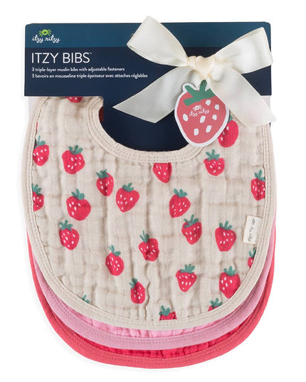 Itzy Bibs™: Strawberries + Cream