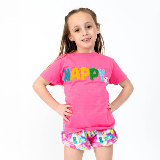 Girls Happy Short Sleeve Tee