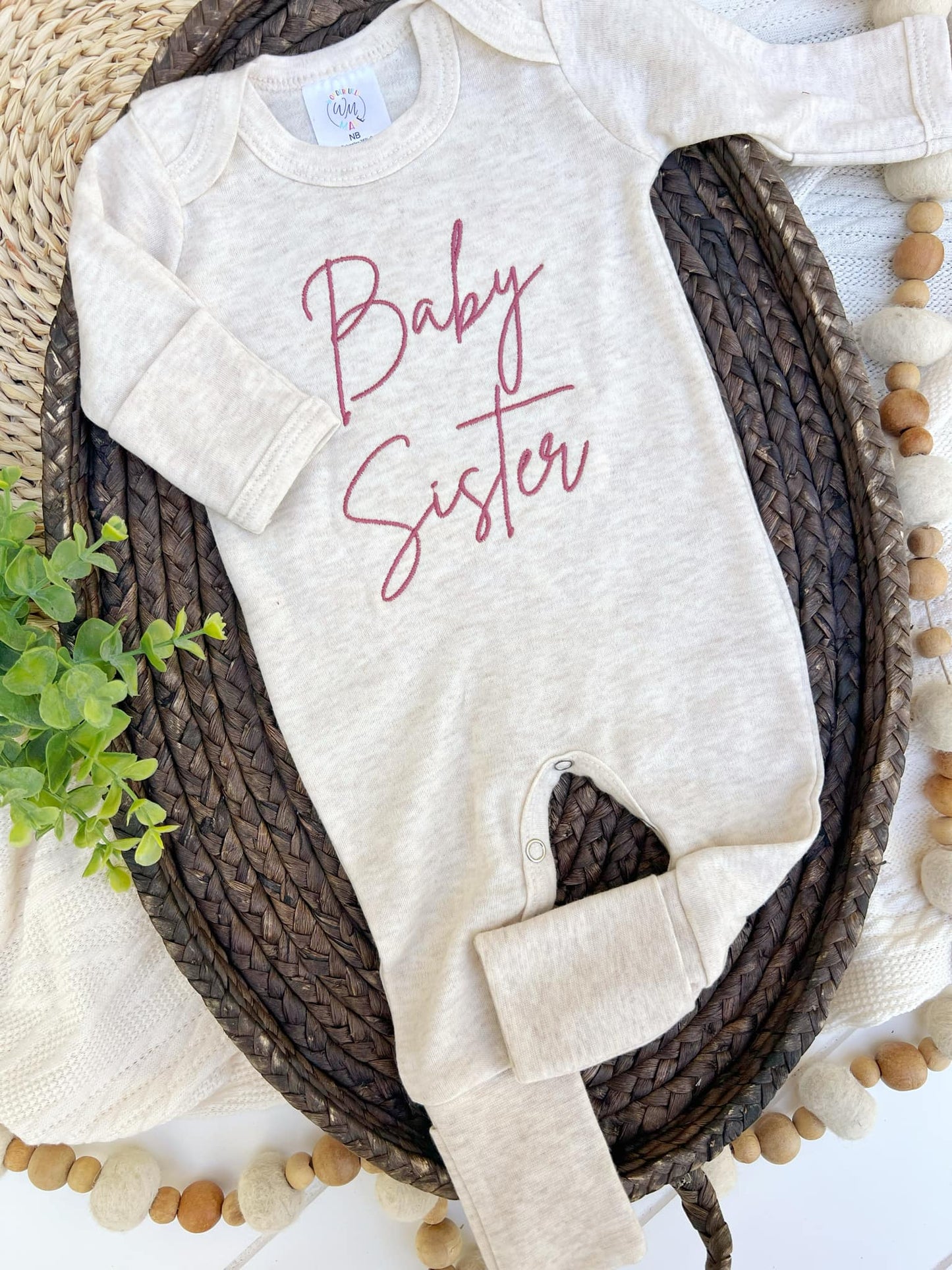 Baby Romper | Baby Sister Pink
