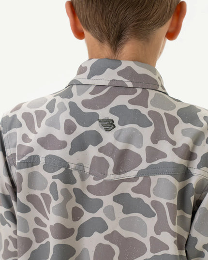 Youth Performance Button Up | Classic Deer Camo