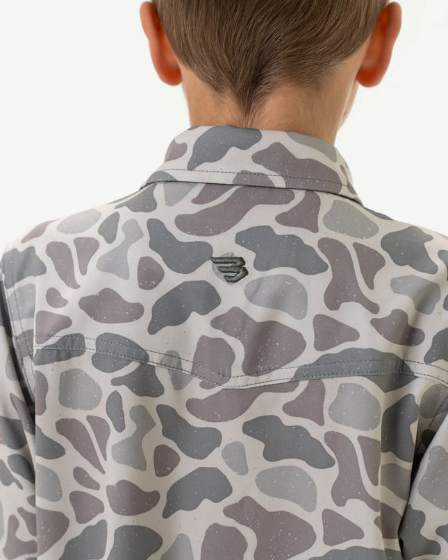 Youth Performance Button Up | Classic Deer Camo