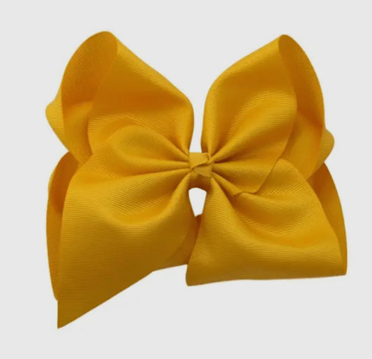 6 “ Solid Grosgrain Bow | Mustard