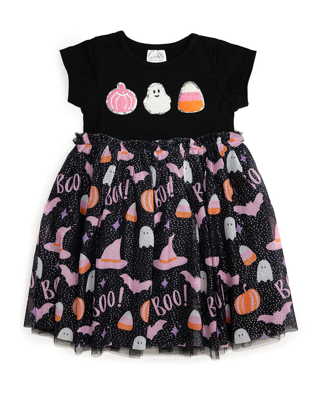 Boo Halloween Short Sleeve Dress