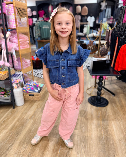 Grommet Waist Patch Barrel | Misty Rose