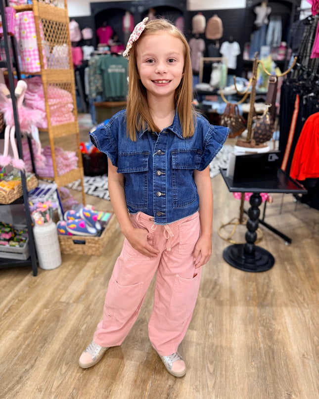 Grommet Waist Patch Barrel | Misty Rose