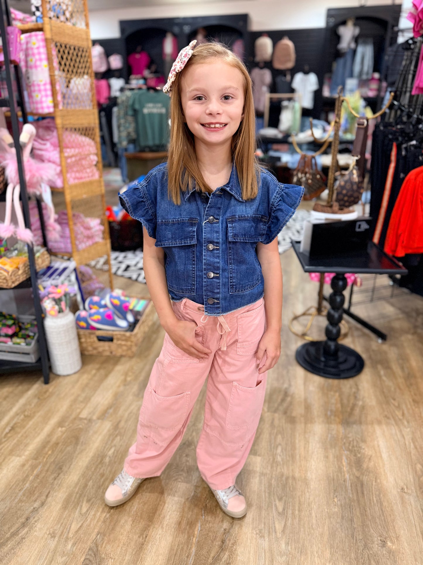 Grommet Waist Patch Barrel | Misty Rose