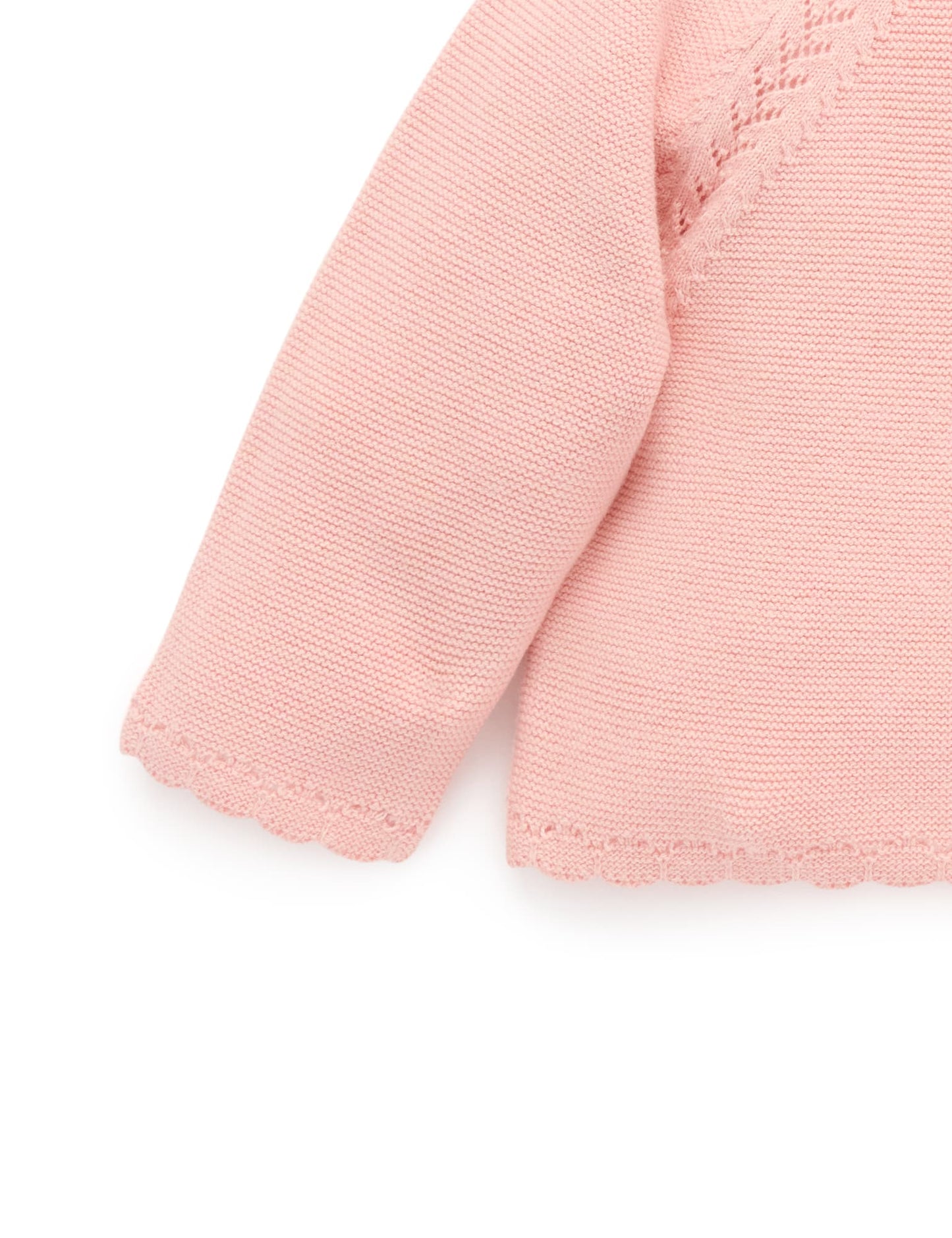 Scalloped Cardigan | Pink Guava