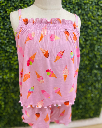 Ice Cream Pajama Set | Light Pink