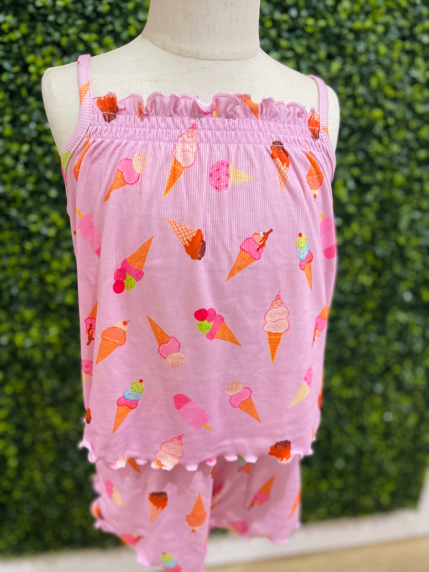 Ice Cream Pajama Set | Light Pink