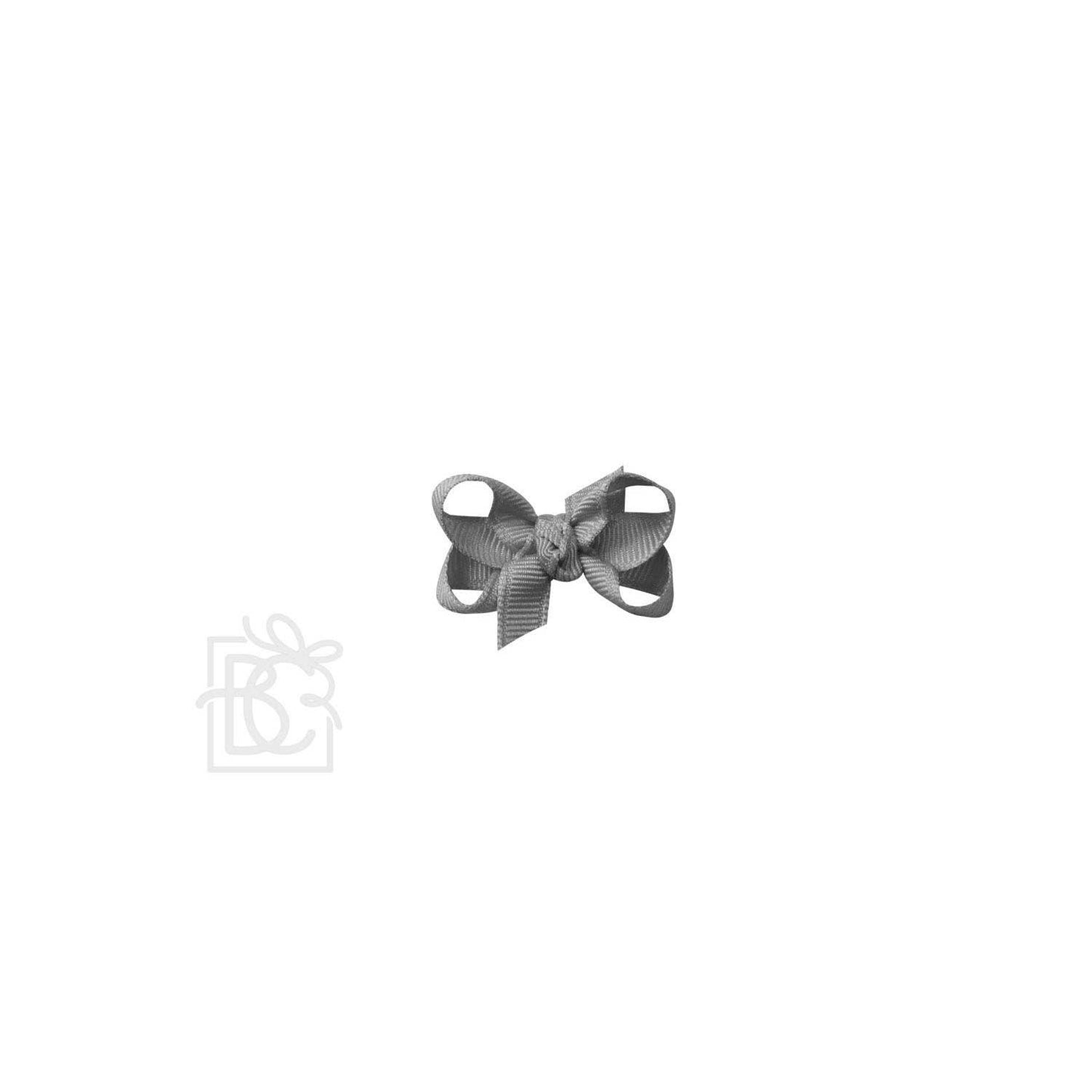 SIGNATURE GROSGRAIN BOW ON CLIP: 6.5" Jumbo - 2.25" Ribbon on Lg. Alligator Clip / WHITE