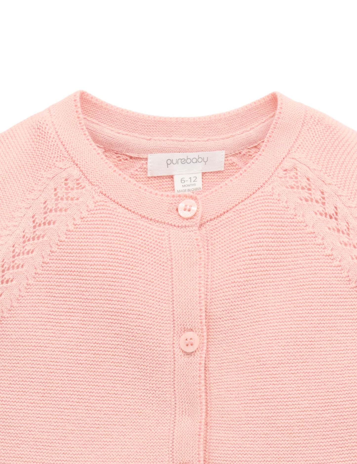 Scalloped Cardigan | Pink Guava