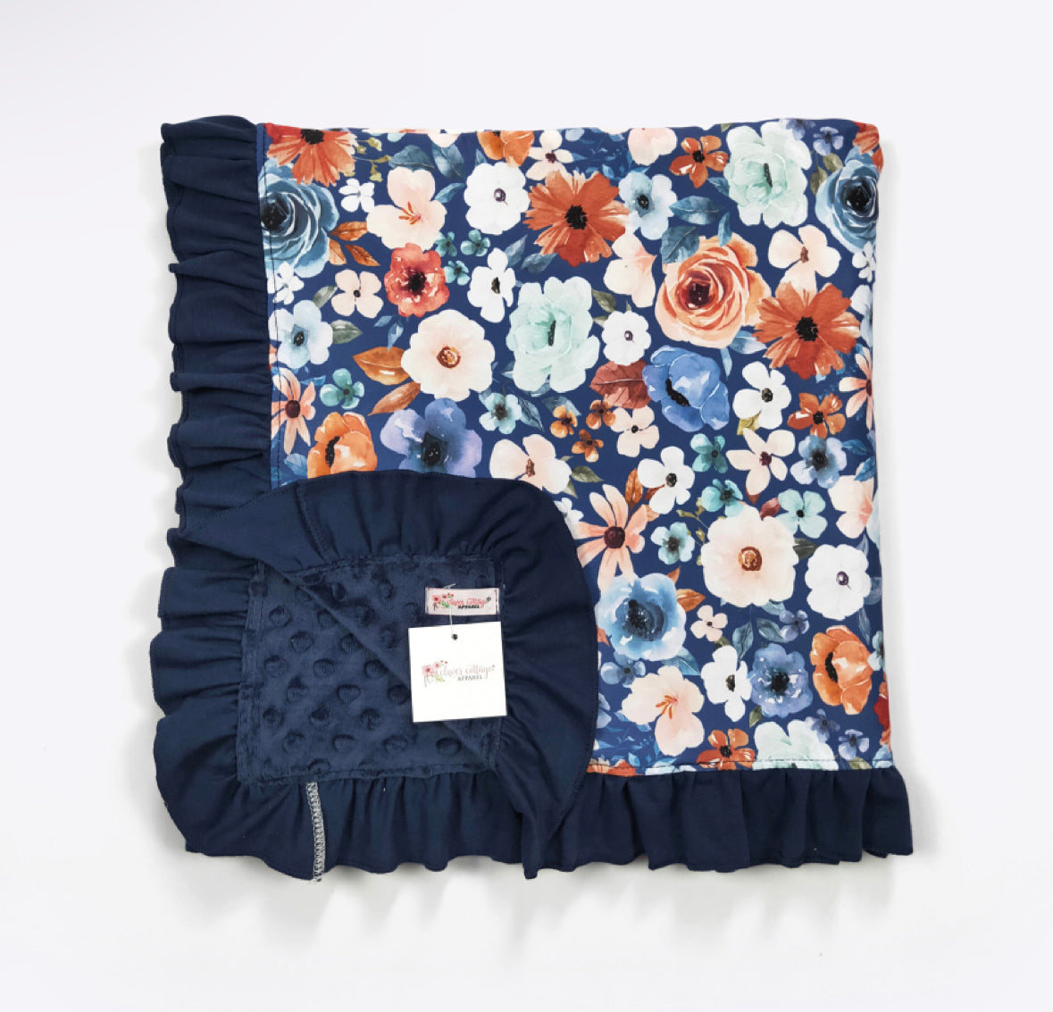 Minky Ruffle Baby Blanket
