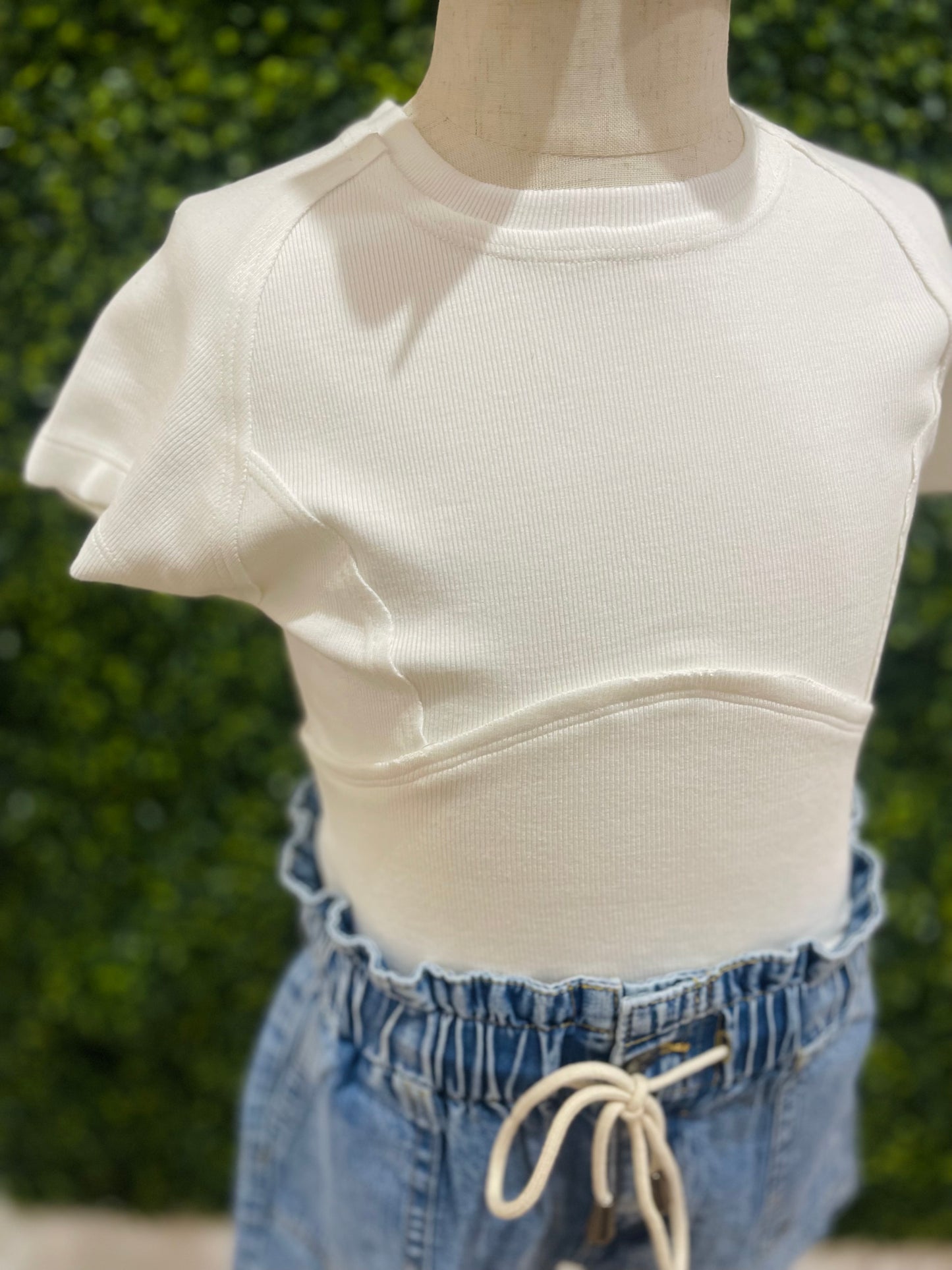 Cap Sleeve Tee | Ecru