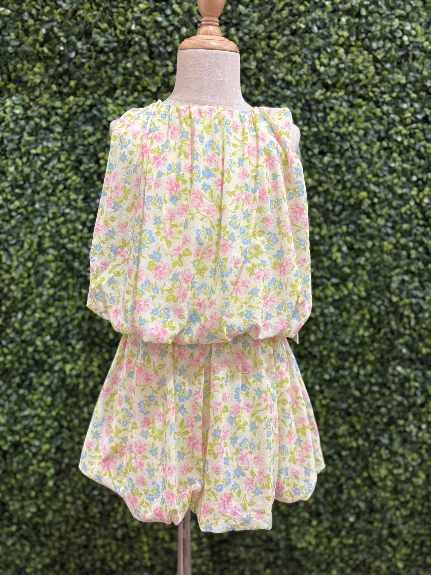 Gauze Grecian Bubble Skirt | Yellow Roses