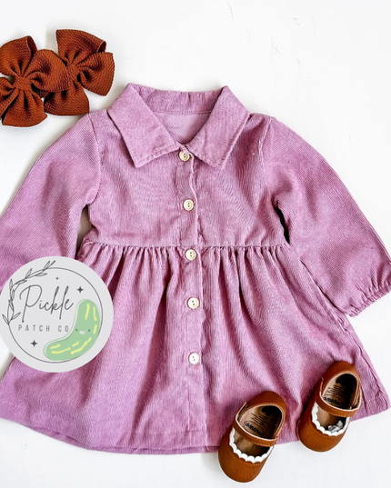 Corduroy Button Dress