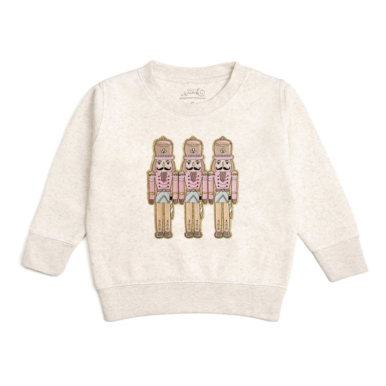 Pastel Nutcracker Patch Christmas Sweatshirt