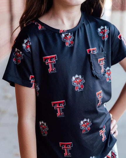 Texas Tech Ruffle Pocket Tee
