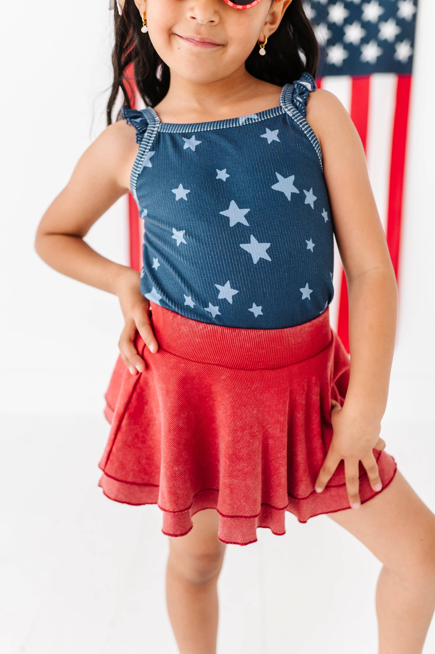 Spangled Star Ribbed Tank | JUNE 10