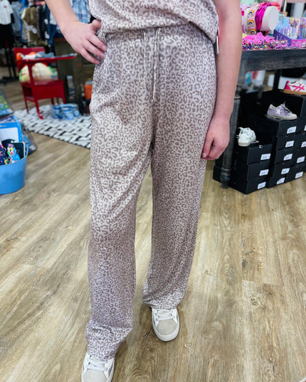 Distressed Animal Print Pants