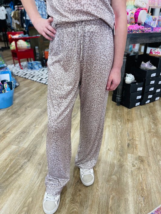 Distressed Animal Print Pants