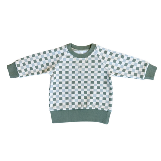 Fleece Sweatshirt | Fern Checkers