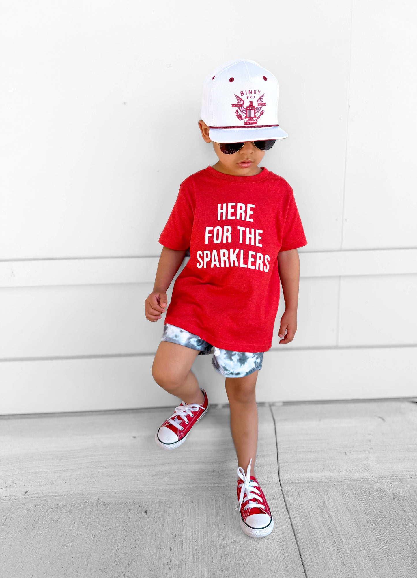 Here For The Sparklers Tee | Red