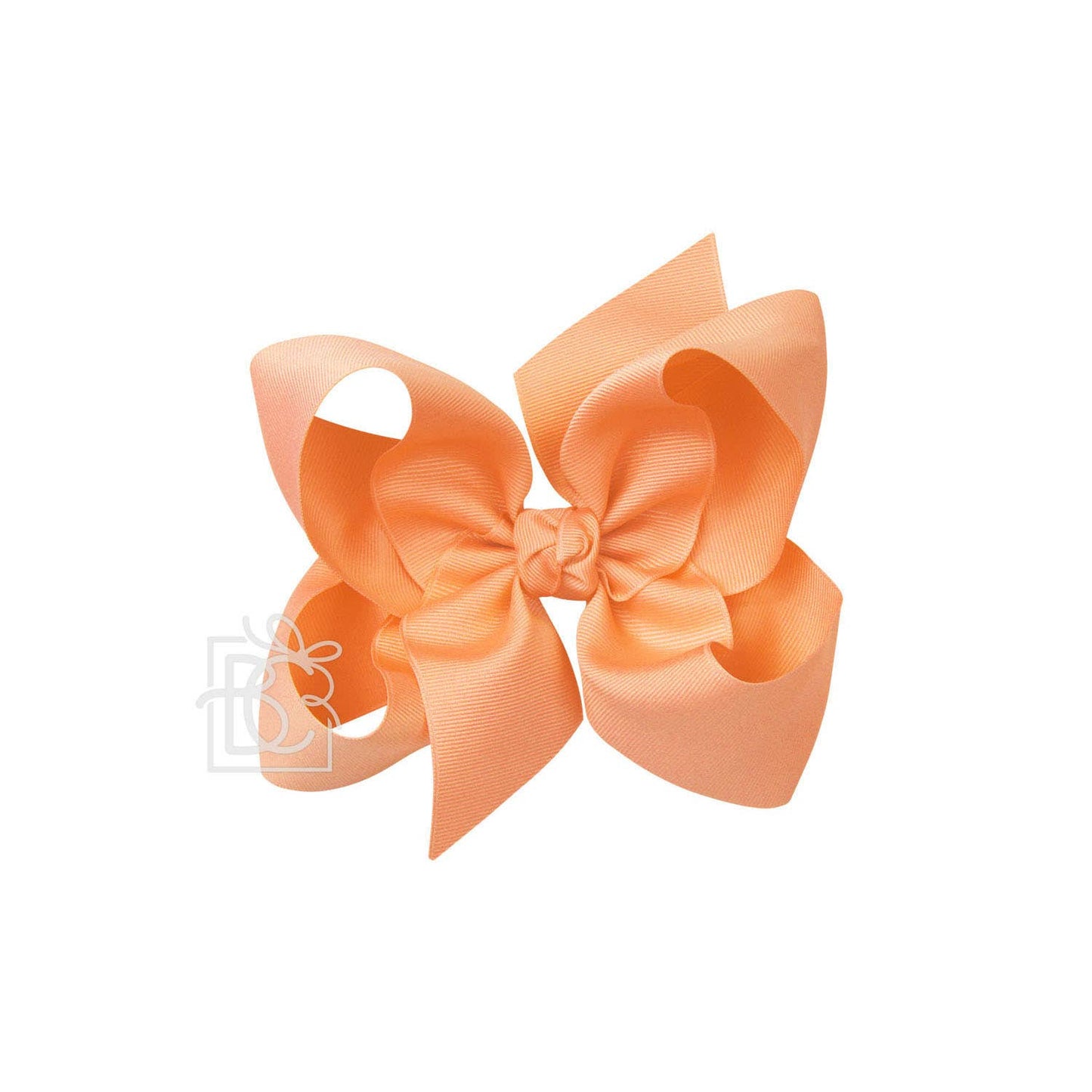 SIGNATURE GROSGRAIN BOW ON CLIP: 6.5" Jumbo - 2.25" Ribbon on Lg. Alligator Clip / CREAMSICLE
