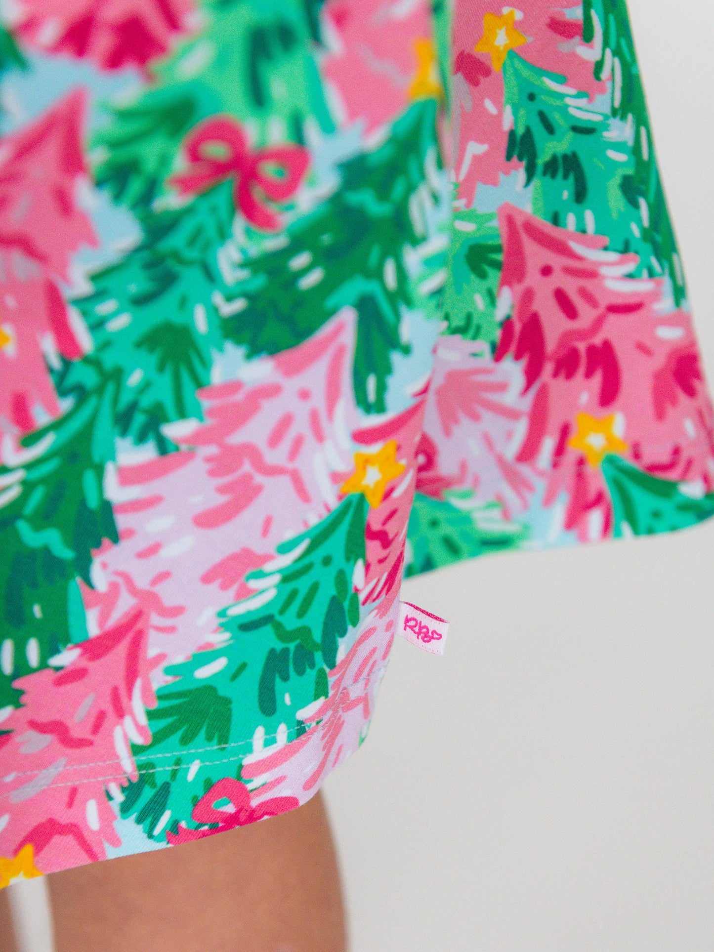 Pink Jolly Grove Knit Long Sleeve Twirl Dress