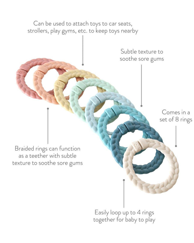 Bitzy Bespoke Itzy Rings™ Linking Ring Set: Rainbow