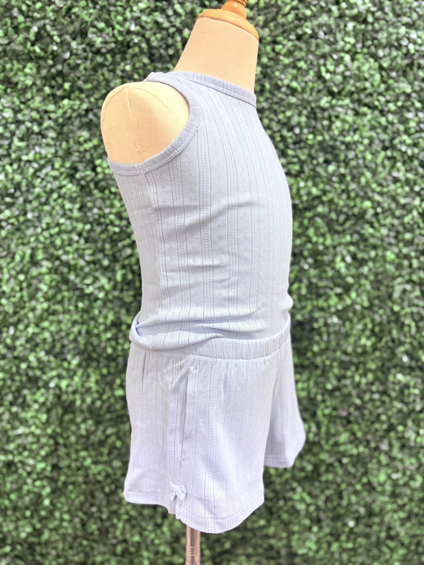 Tank Top & Side Bow Lounge Set | Clear Sky